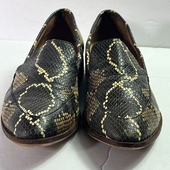 Madewell Shoes Womens 9 Brown Frances Loafer in Snake Print Embossed Leather - Picture 3 of 12